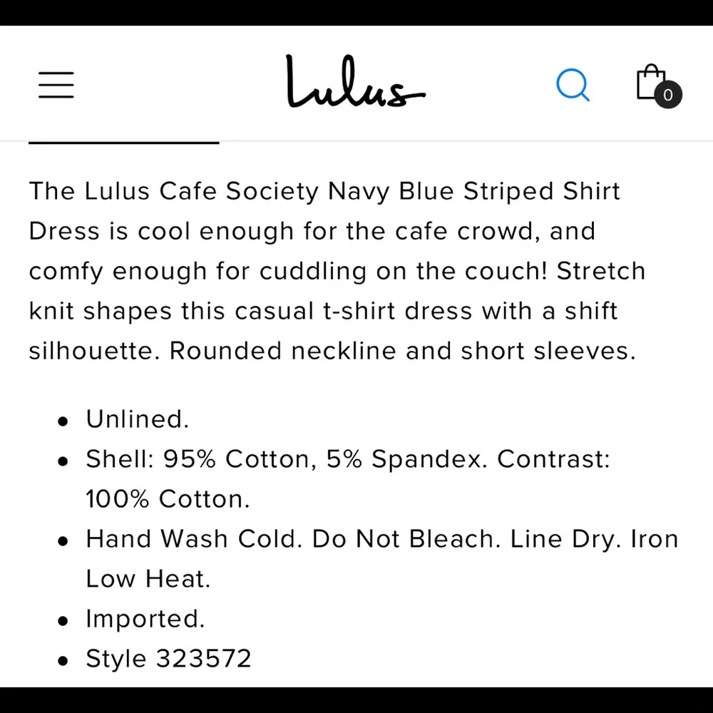 Lulu’s Cafe Society Navy Blue Striped Shirt Dress - Picture 8 of 10